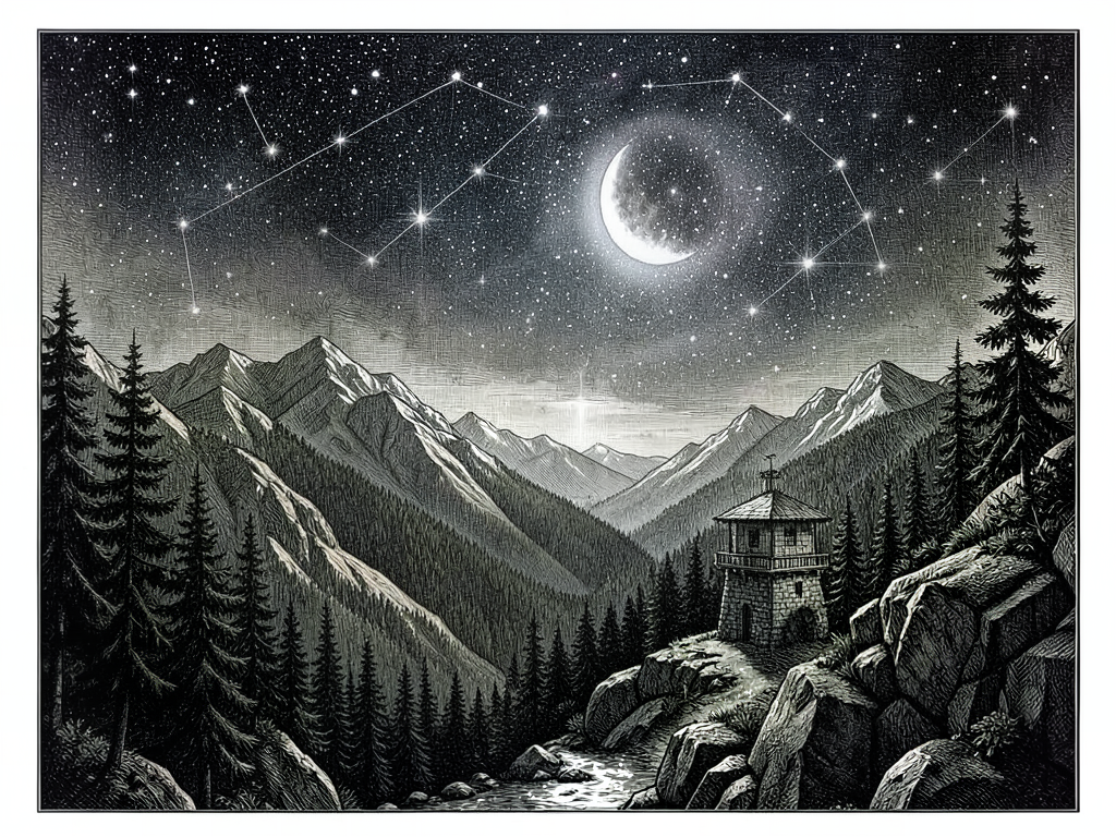 Royal Meteorological Chronicle: Starry Firmament under Waning Gibbous