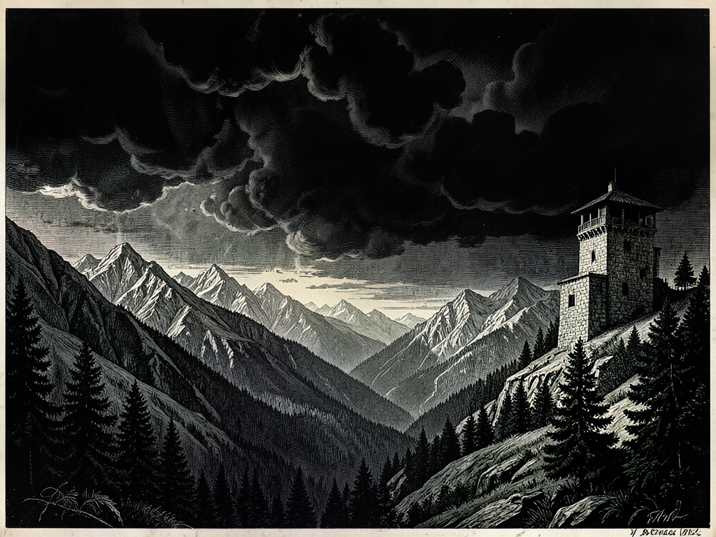 The Quicksilver's Lament: A Storm's Promise Over the Carpathians