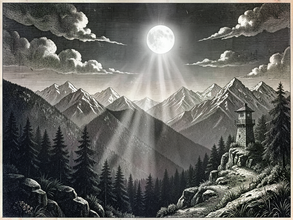 The Breathless Hour: A Chronicle of Lunar Stillness Above the Carpathian Gorges