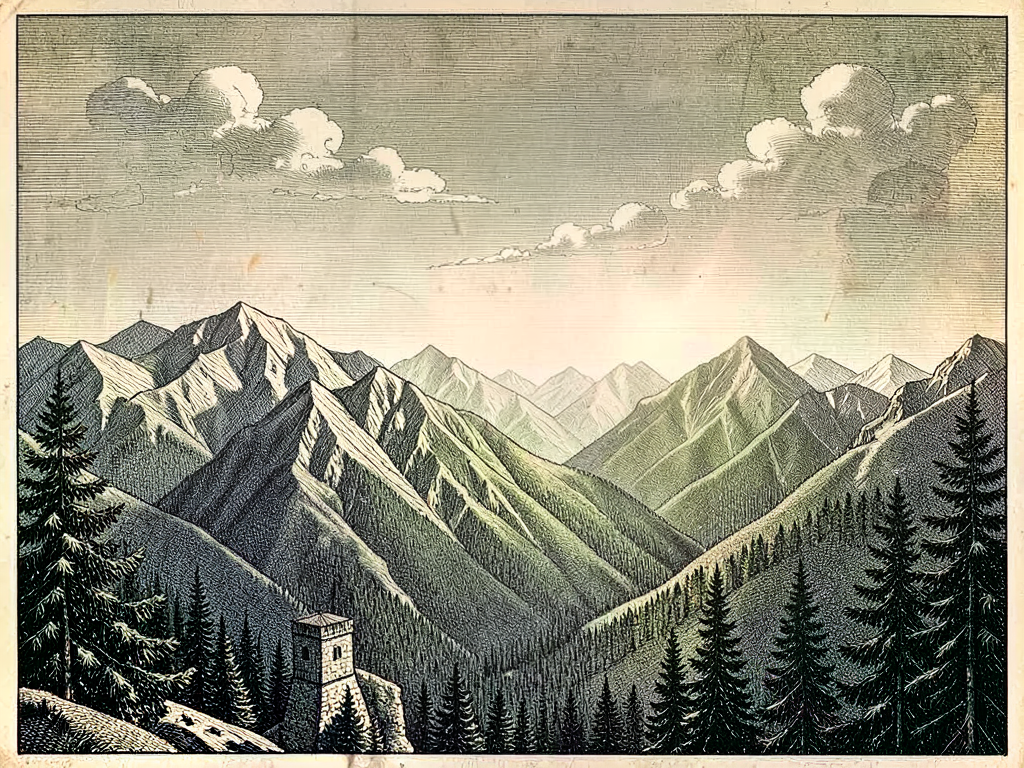 Scarlet Ridge Barometric Chronicle: Waxing Crescent Over a Slumbering September Vale